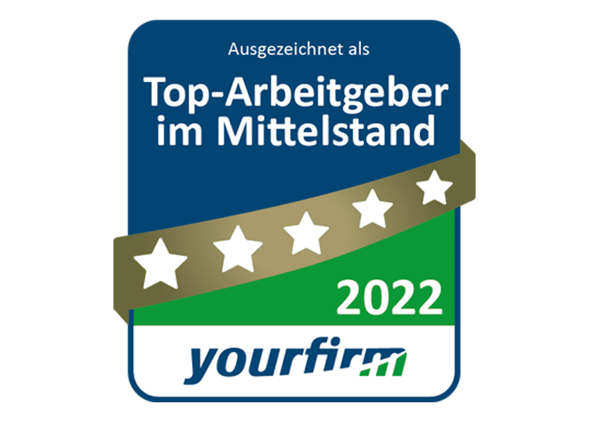 yourfirm Auszeichnung zum "Top-Arbeitgeber im Mittelstand 2022"