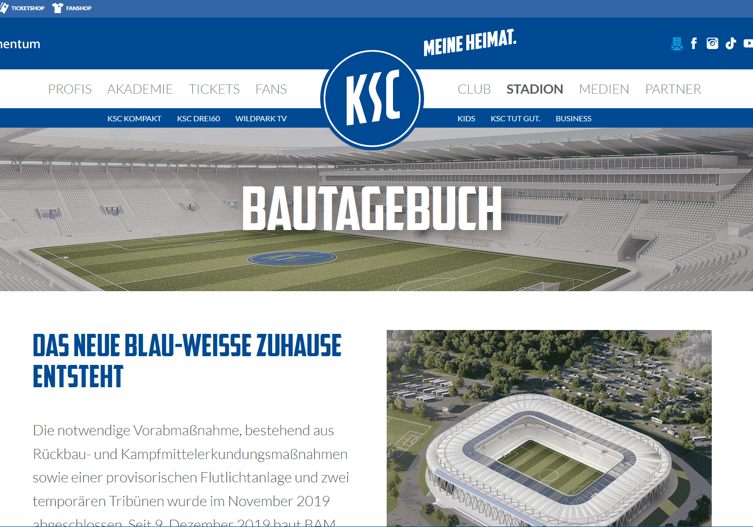 Bautagebuch Stadionneubau KSC