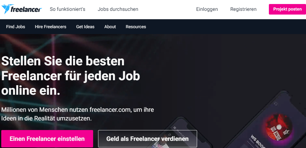 Freelancer.de Website