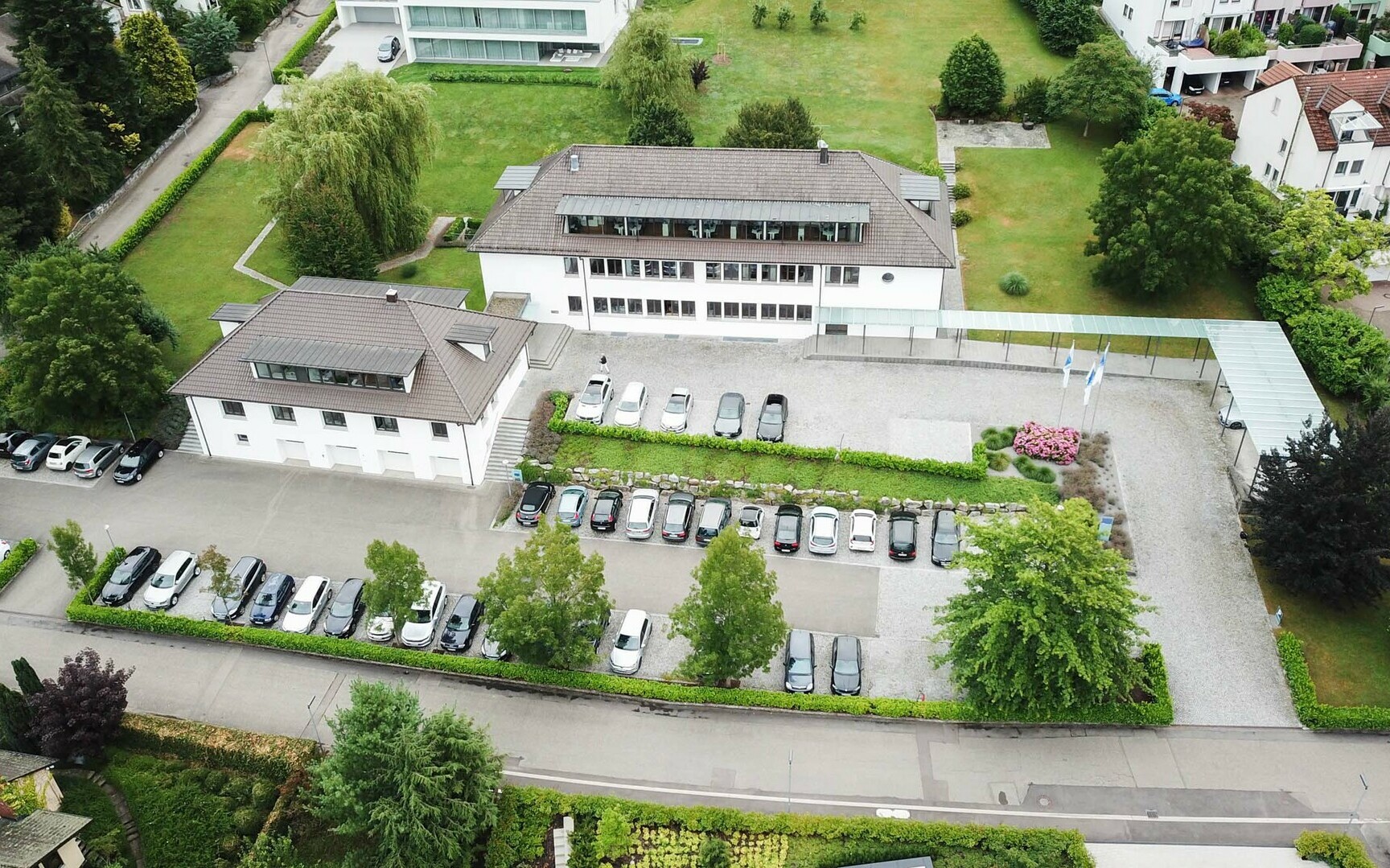 Luftaufnahme Firmensitz Streit Datentechnik GmbH in Haslach im Kinzigtal.