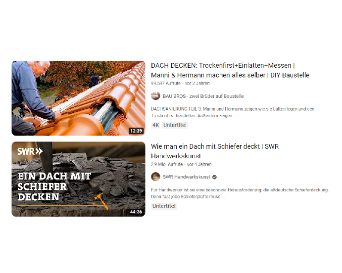 YouTube-Video Dachdecker