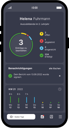 Berichtsheft-App E-Zubi für Elektriker 